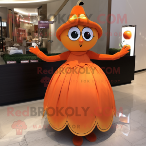 Orange blomme maskot...