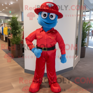 Maskotfigur av en Red...