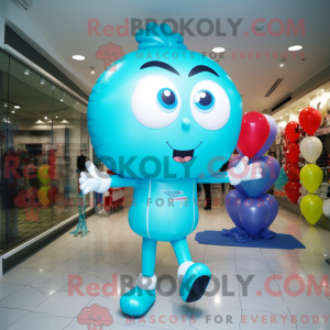 Mascot character of a Cyan...