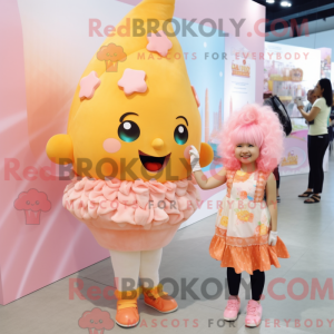 Mascot character of a Peach...