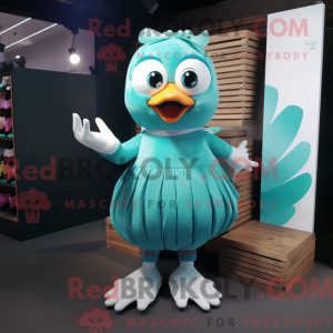 Mascot character of a Teal...