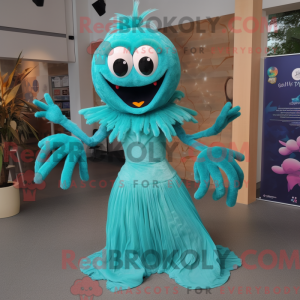 Mascot character of a Teal...