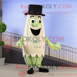 Mascot character of a Beige...
