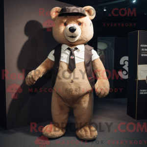 Mascot character of a Beige...