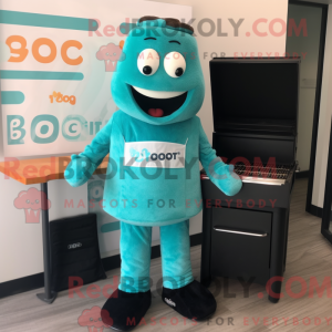 Mascot character of a Teal...