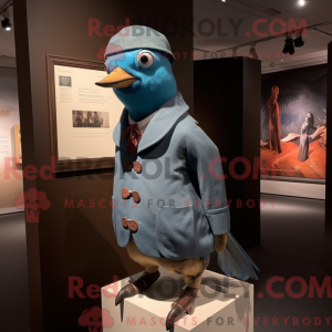 Maskottchen einer blauen...
