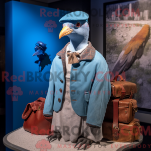Maskottchen einer blauen...