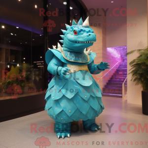 Mascot character of a Cyan...