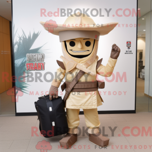 Mascot karakter van een Tan...