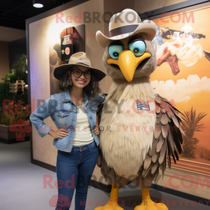 Maskot postava Tan Crow...