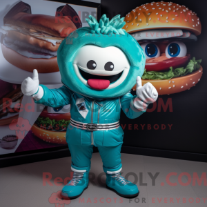 Mascot character of a Teal...