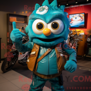 Mascot character of a Teal...