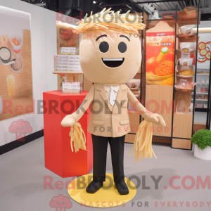 Mascot character of a Tan...