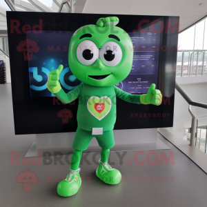 Green Heart maskot kostume...
