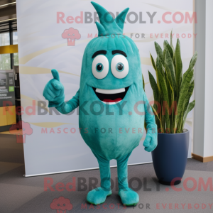 Mascot character of a Teal...