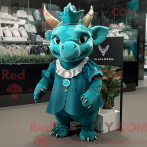 Mascot character of a Teal...