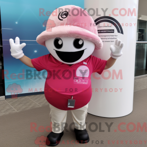 Maskottchen einer rosa...