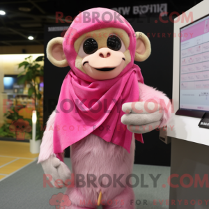 Mascot character of a Pink...