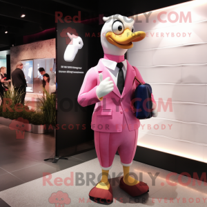 Mascot character of a Pink...