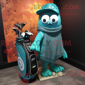 Mascot character of a Teal...