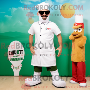 Mascot character of a White...