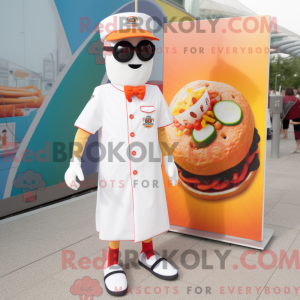 Mascot character of a White...