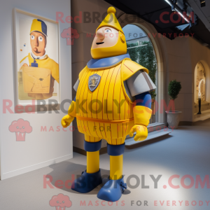 Mascottefiguur van een gele...
