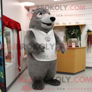 Mascot character of a Gray...