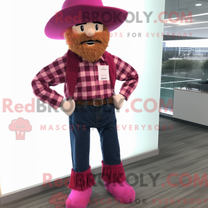 Máscara de cowboy magenta...