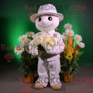 Mascot karakter van een wit...