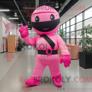 Mascot character of a Pink...
