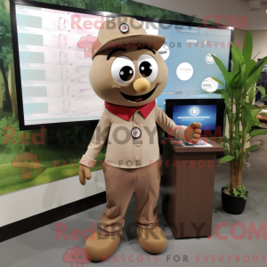 Mascot karakter van een Tan...
