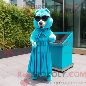 Mascot character of a Cyan...