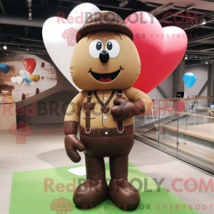 Mascot karakter van bruine...