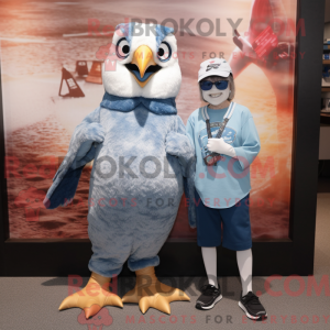Maskot-karakter av en falk...
