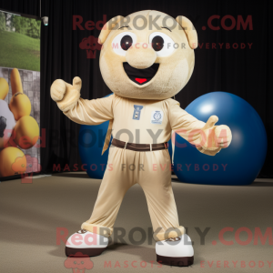 Mascot character of a Beige...