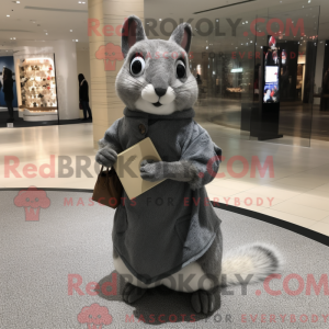 Maskot-karakter af et gråt...