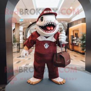 Maroon Megalodon mascotte...