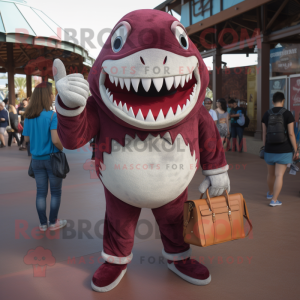 Maroon Megalodon maskot...