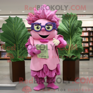 Mascot character of a Pink...