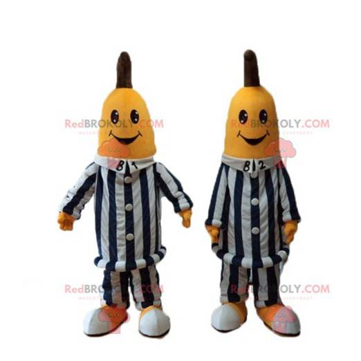 Bananas mascotes com pijama de desenho animado australiano -