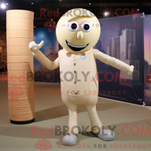Mascot character of a Beige...