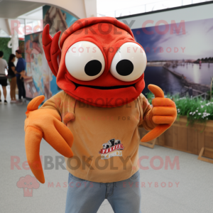 Rust Crab maskot kostym...