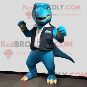 Mascot character of a Cyan...