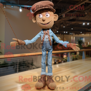 Mascot character of a Brown...