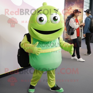 Lime Green Falafel mascotte...