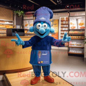 Mascot character of a Blue...