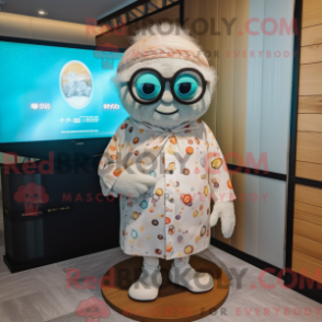 Característica de uma máscara de ostras coberta com um bukse e brilhante - Mascotes ostra - REBROKO_430364 - RedBrokoly.com