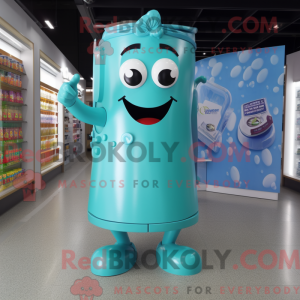 Mascot character of a Cyan...