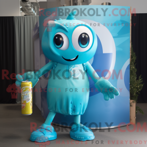 Mascot character of a Cyan...